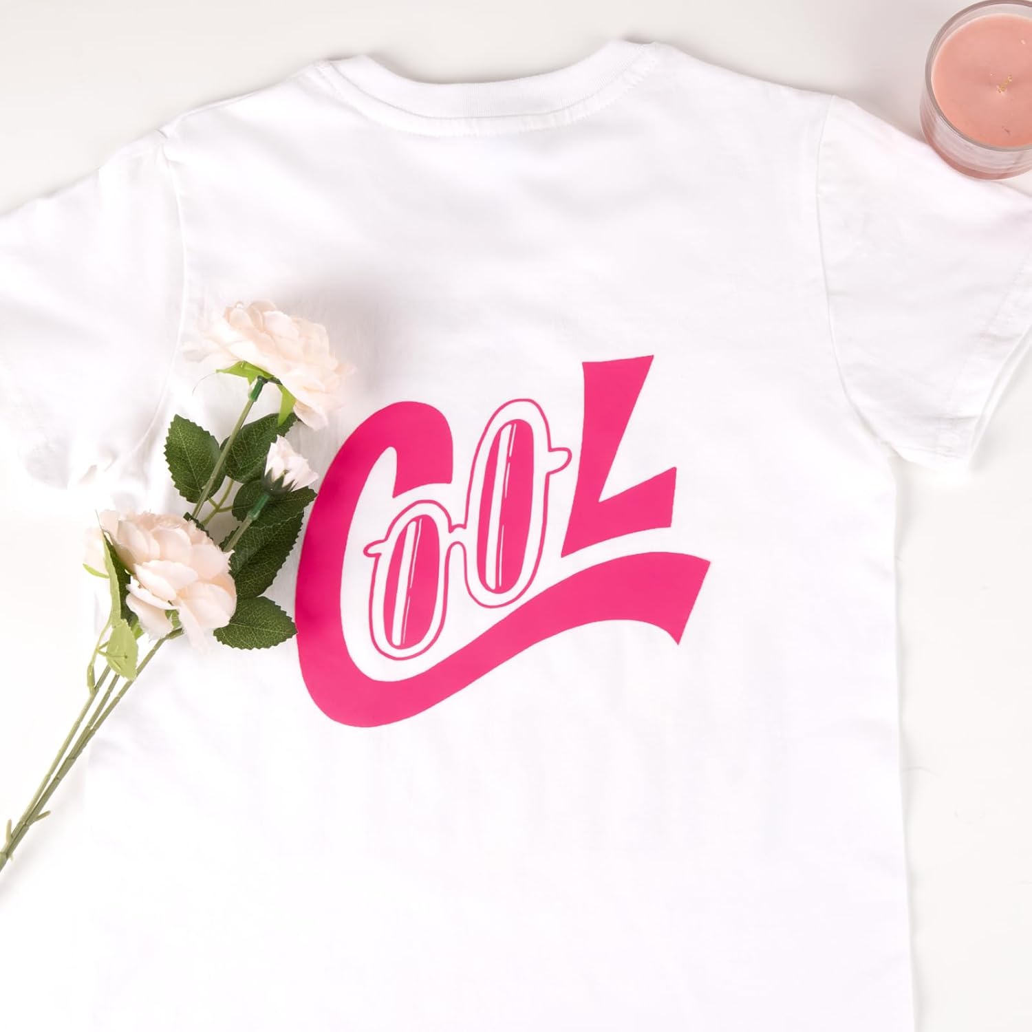 HTVRONT Paquete de 10 vinilos de transferencia de calor rosa de 12 x 10 pulgadas para camisetas, vinilo rosa neón para Cricut, Silhouette Cameo o