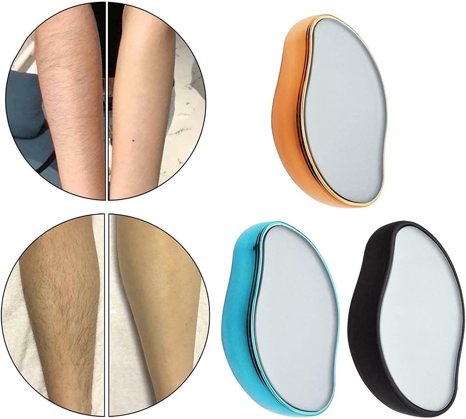 Crystal Hair Eraser, Crystal Hair Remover for Women and Men, Painless Exfoliation Magic Crystal Hair Remover Crystal Smooth Hair Remover for Legs,