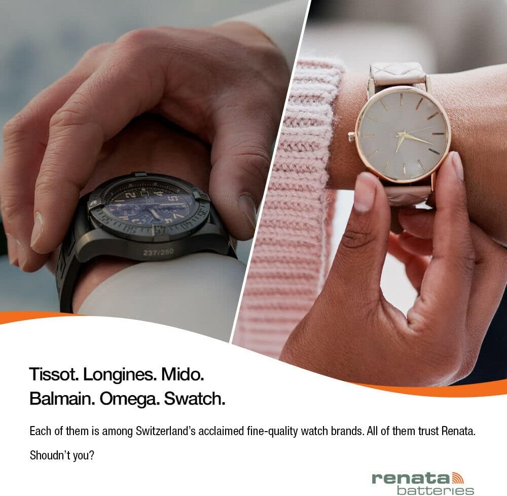 Renata 379 SR521SW Baterías  1.55 V Óxido de Plata 379 Batería de reloj (10 unidades)