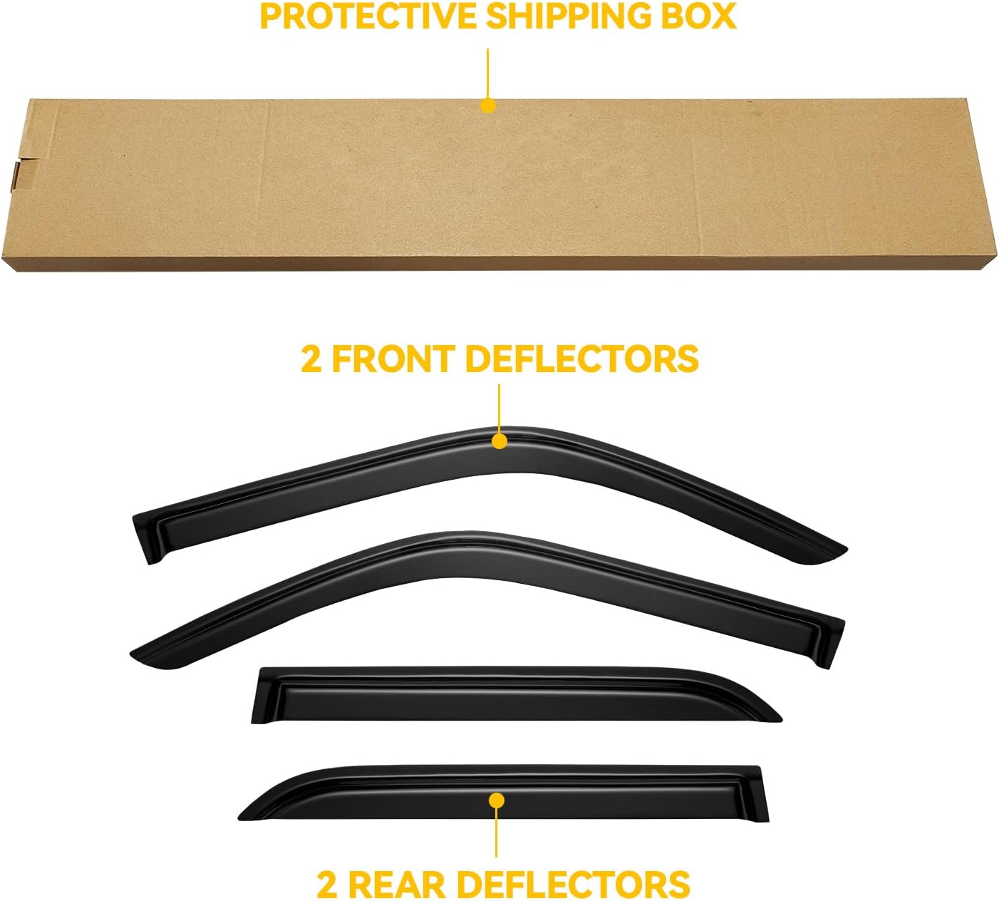 Viseras de ventana para Toyota 4runner 1996-2002, protectores de lluvia, protectores de ventilación, deflector de sombra de viento, humo oscuro 1997