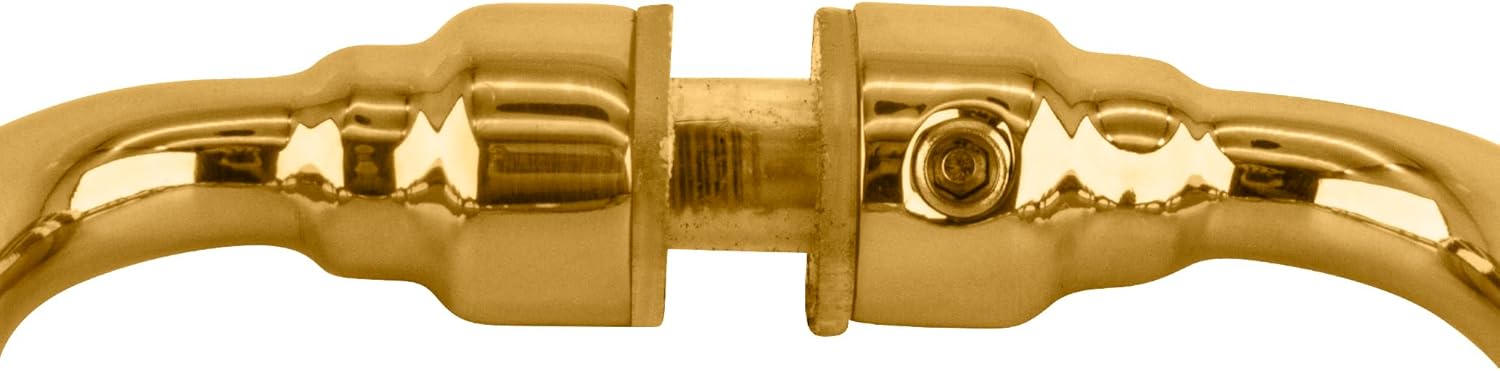 BRIXWELL HT-6BTB-PB – Manija de puerta de ducha de 6 pulgadas de centro a centro, serie tradicional, montaje posterior a trasero, latón pulido