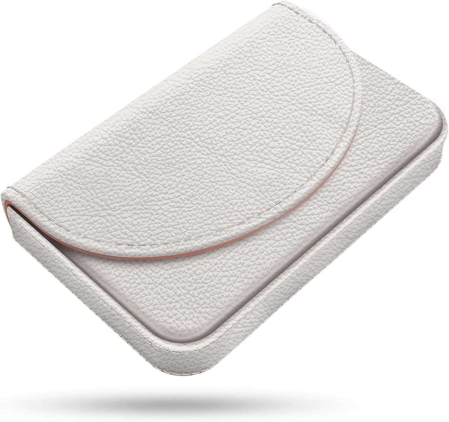 Tarjetero de piel sintética para tarjetas de visita, patrón de impresión en color, tarjetero con bolsillos, bolsillos magnéticos para tarjetas de