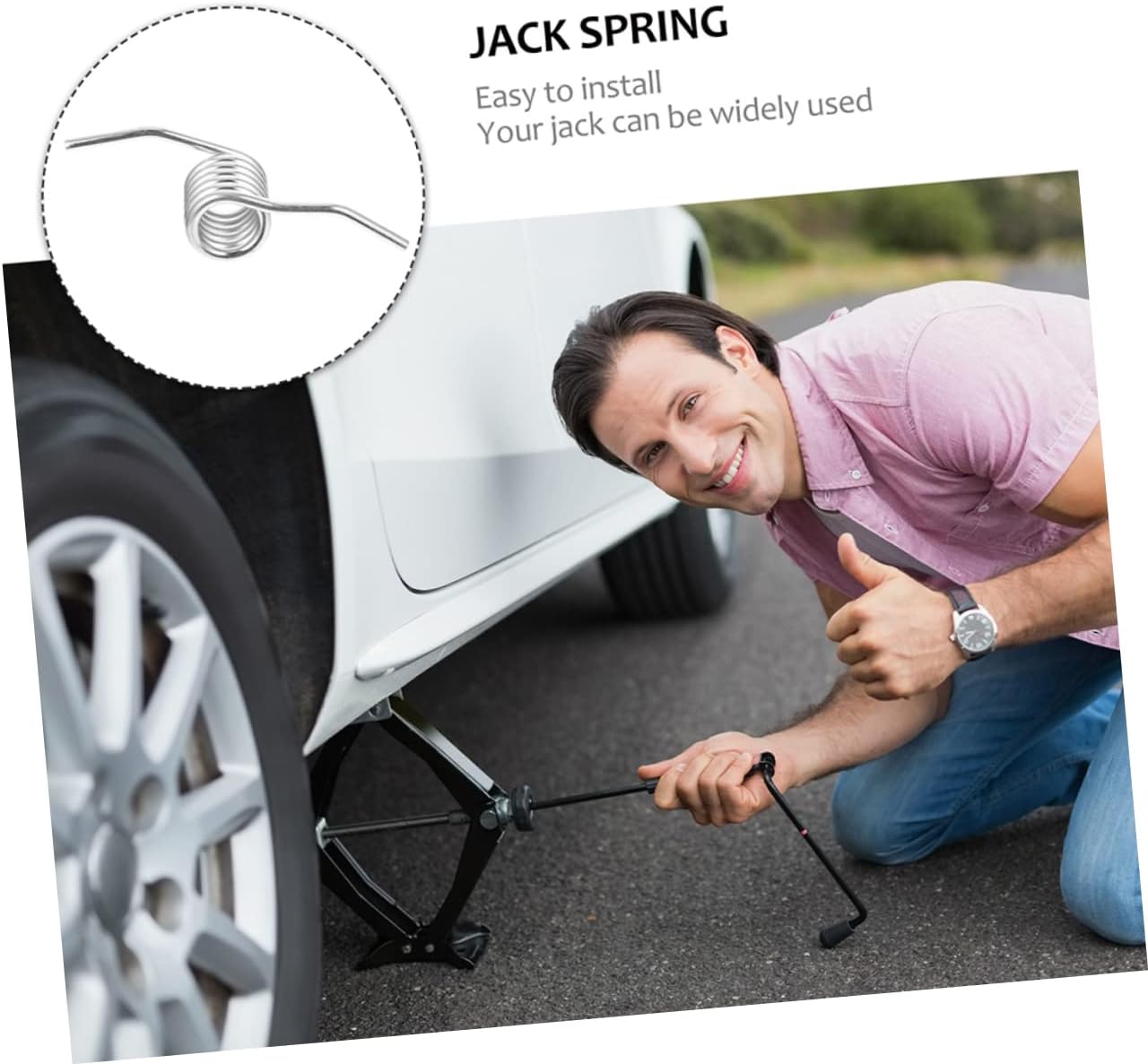 6 unids Jack Spring Car Floor Jack Accesorio de coche Piezas de coche Horizontal Jack Spring Hidráulico Jack Handle Hidráulico Jack Parts Car