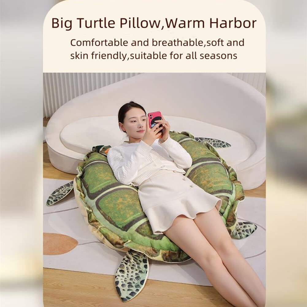 NUCGNEX Muñeca de peluche de tortuga gigante de concha de tortuga portátil