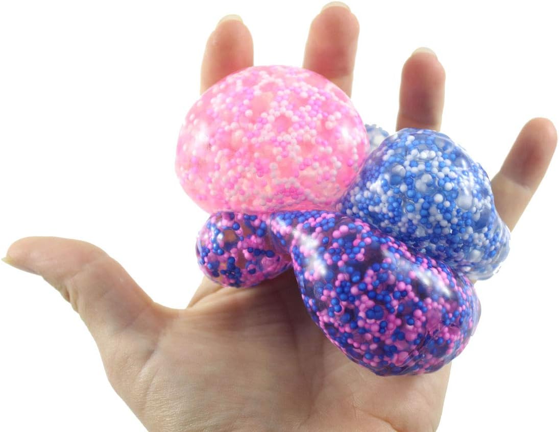 Curious Minds Busy Bags Pelota antiestrés moldeable con 3 cuentas de confeti  Pelotas sensoriales esponjosas y moldeables para apretar OT