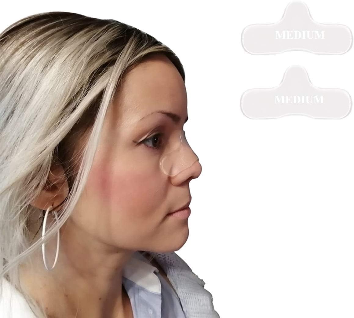 Paquete de 2 almohadillas de gel CPAP para la nariz, protección nasal CPAP contra la irritación y el dolor, almohadilla cómoda para la nariz,