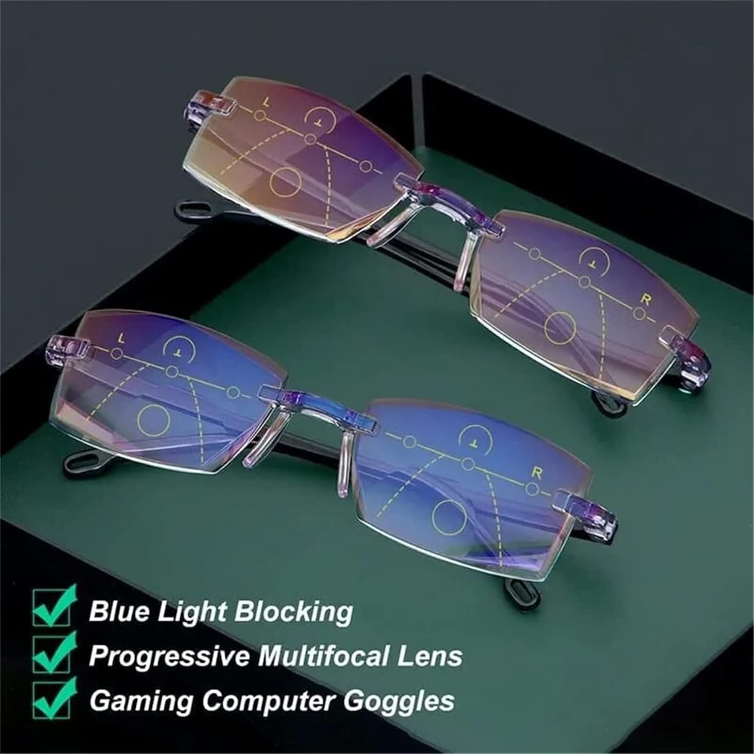 GBTJYRYC Gafas Seduas, gafas Evibax, gafas Malnats, gafas Oteom, gafas inteligentes de lectura de doble enfoque