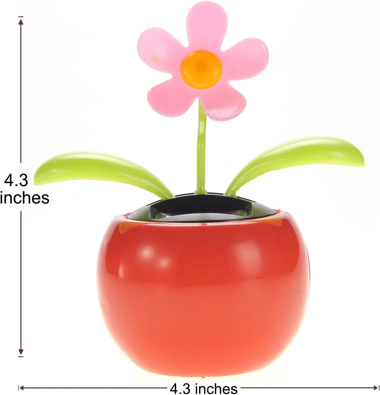 PowerTRC Flor bailarina con energía solar  Juguete de regalo de decoración de escritorio, ventana o automóvil  No requiere baterías  Divertida flor