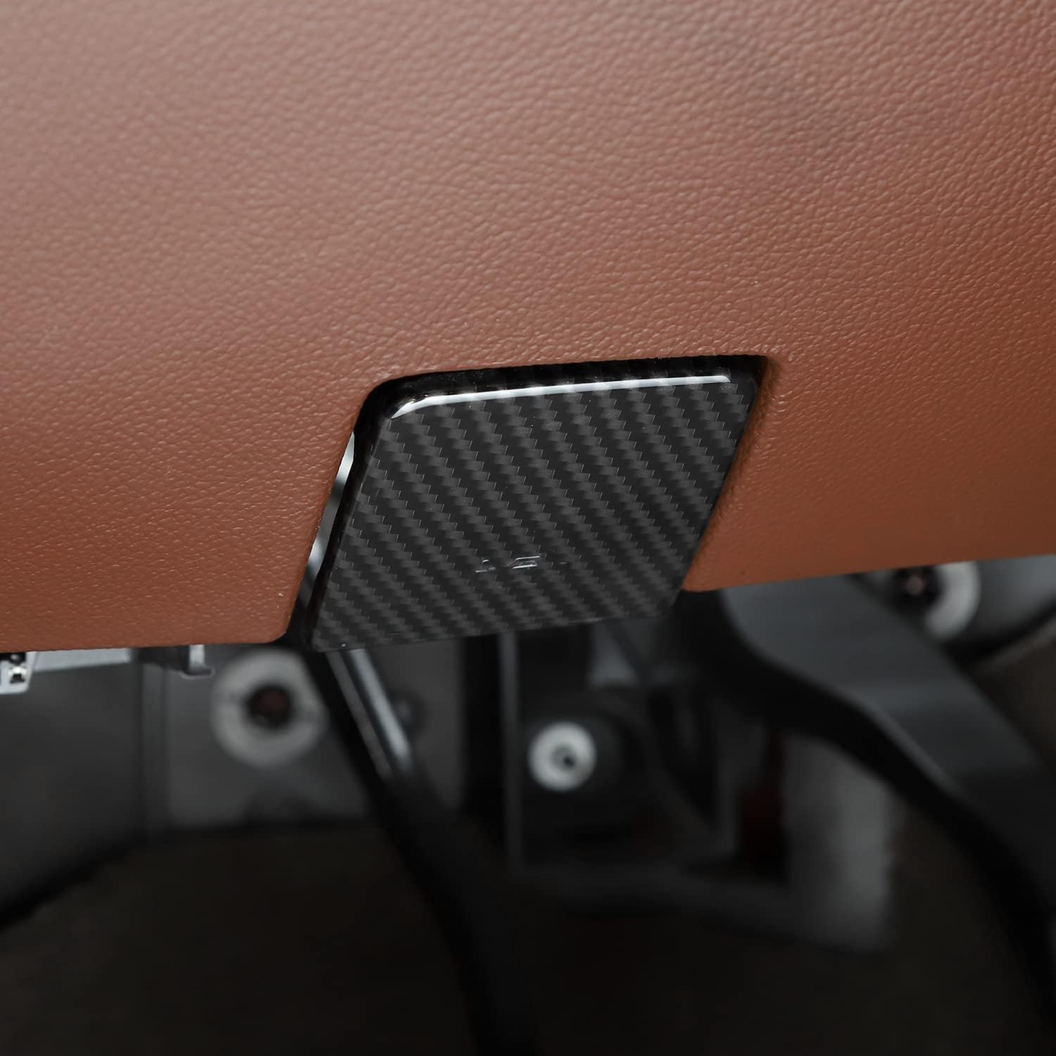 Manija de liberación de capó Silverado, accesorios interiores de fibra de carbono para Chevrolet Silverado GMC Sierra 2014-2018 para Chevy Colorado