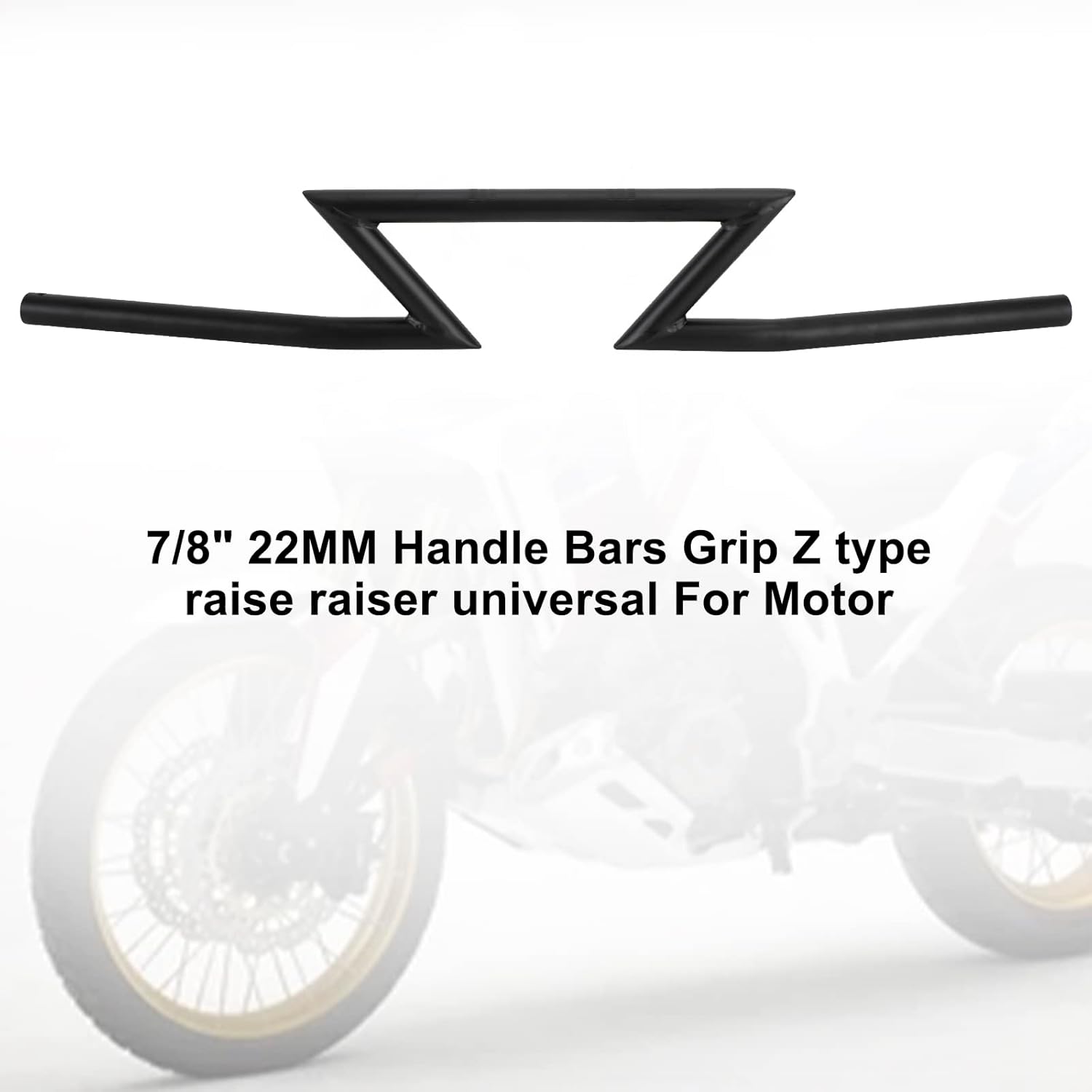 Areyourshop Motocicleta 78 “0.866 in manillar, universal 78 “0.866 in raiser Z-Bar Z-Barx manillar negro para Harley Touring Street Glide Electra