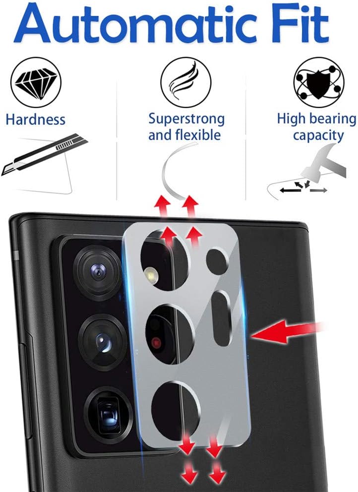 Suoman Paquete de 3 protectores de lente de cámara para Samsung Note 20 Ultra – aleación de aluminio no afecta el flash protector de lente de cámara
