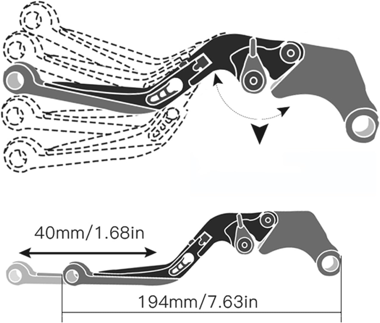 Para Yamaha y Ha TENERE 700 2019-2020 Tenere700 XTZ 700 XTZ700 Mango Embrague de freno Accesorios de motocicleta Palancas de embrague de freno