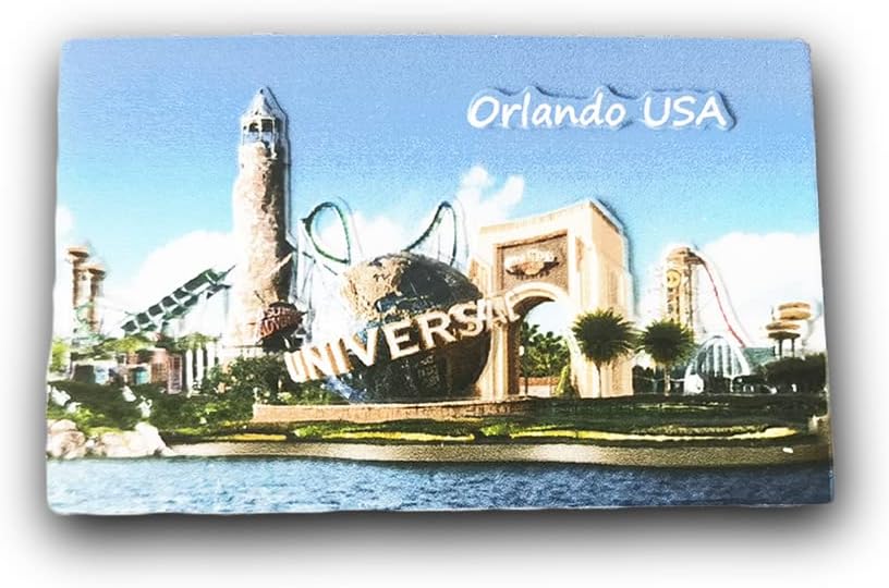 Orlando USA – Imán de nevera 3D, regalo de recuerdo hecho a mano, decoración para el hogar y la cocina, colección de imanes para refrigerador de