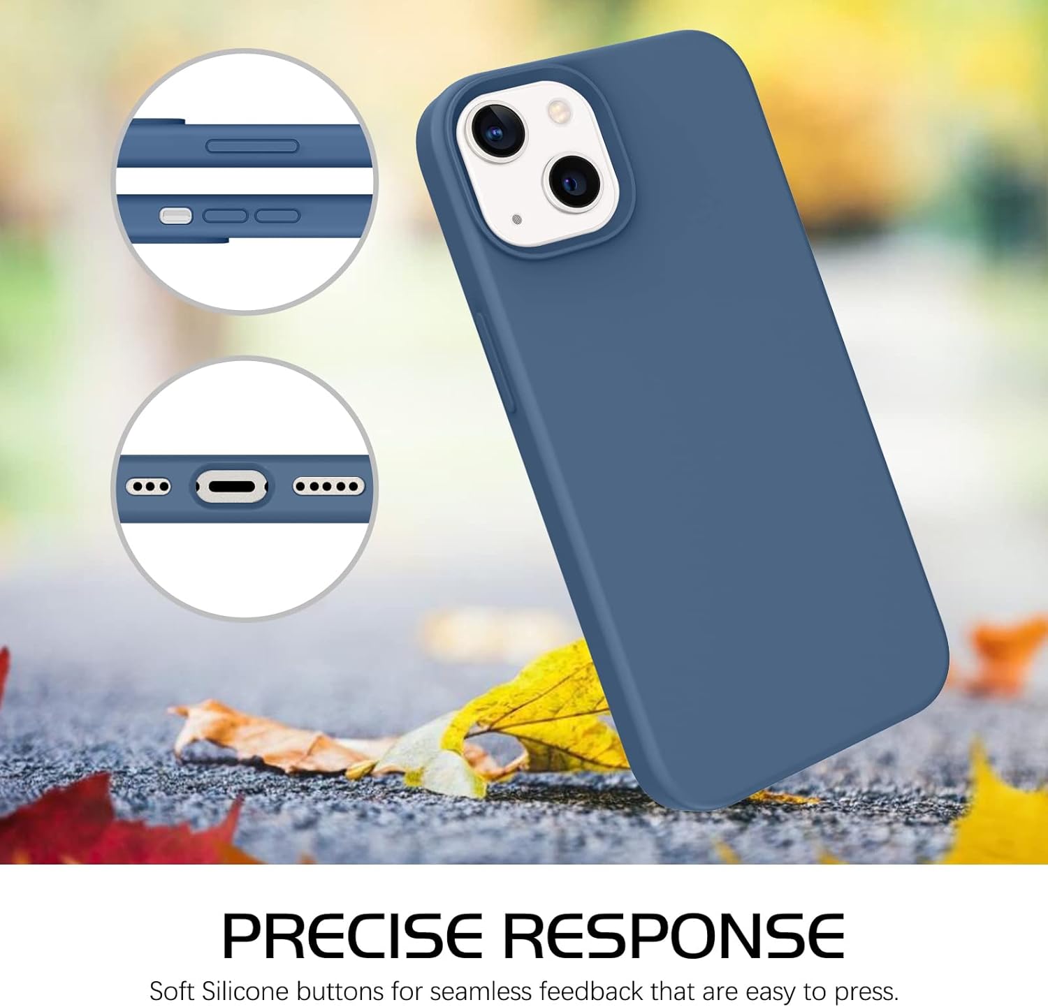 DOMAVER Para iPhone 13 Funda De Silicona Delgada De Gel Suave De Goma De Goma De Microfibra Forro Cojín Textura Niños Hombres A Prueba De Golpes