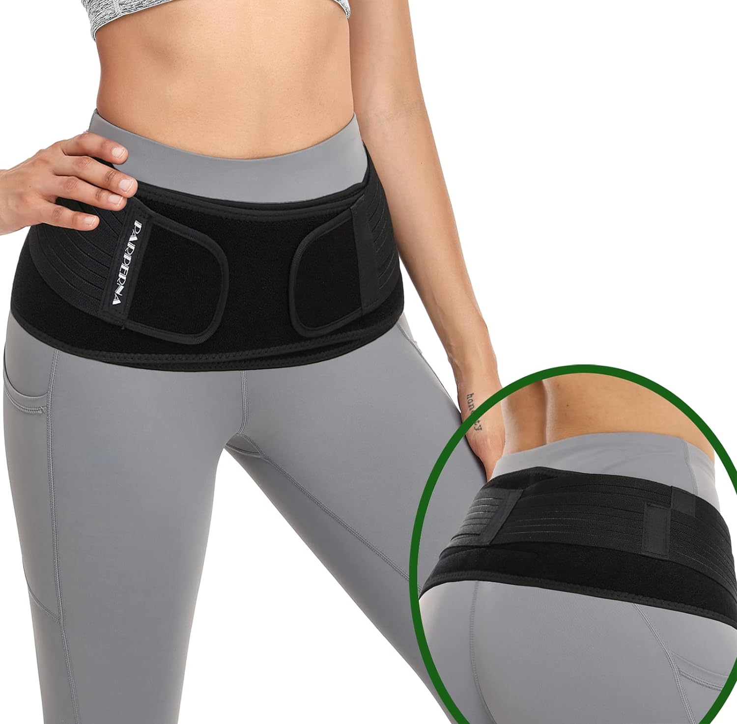 Sacroiliac SI – Cinturón de cadera para mujeres y hombres, cinturón de cadera SI para articulaciones, soporte de espalda baja, soportes de cadera