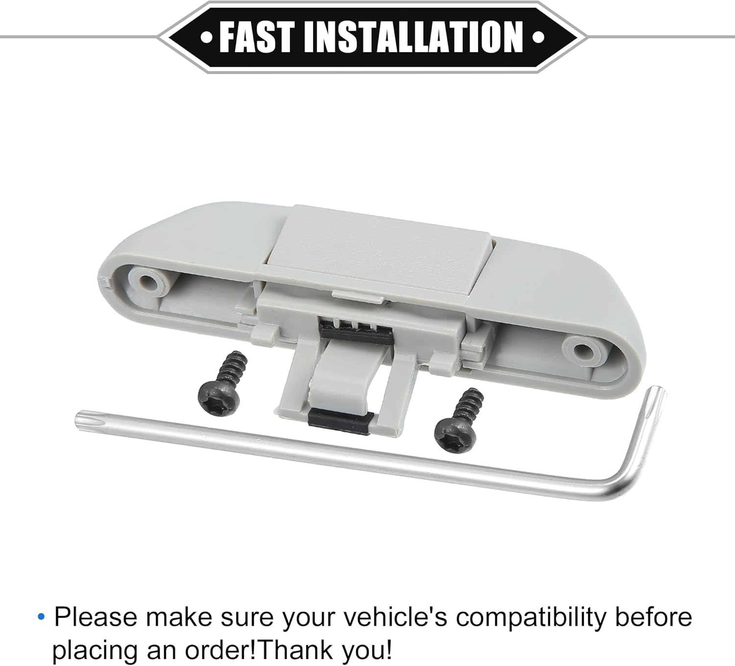 Manija de sombra trasera para techo corredizo compatible con Audi Q7 2010-2015, plástico duradero gris