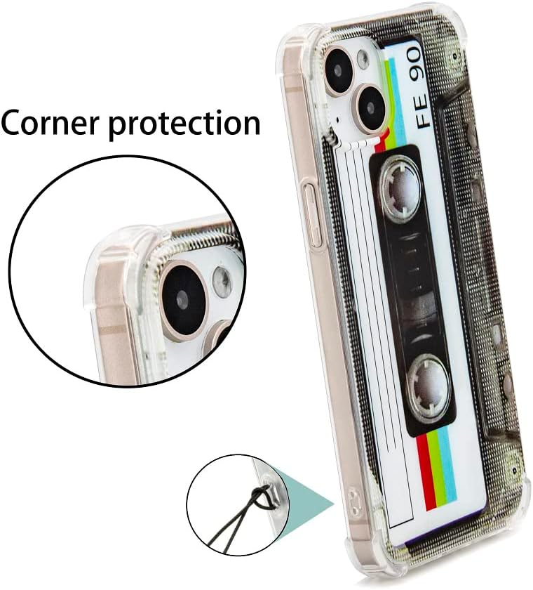 FAteamll Funda para iPhone 14 Plus, acabado mate, carcasa trasera suave resistente con esquinas reforzadas, TPU suave, parachoques retro, funda de