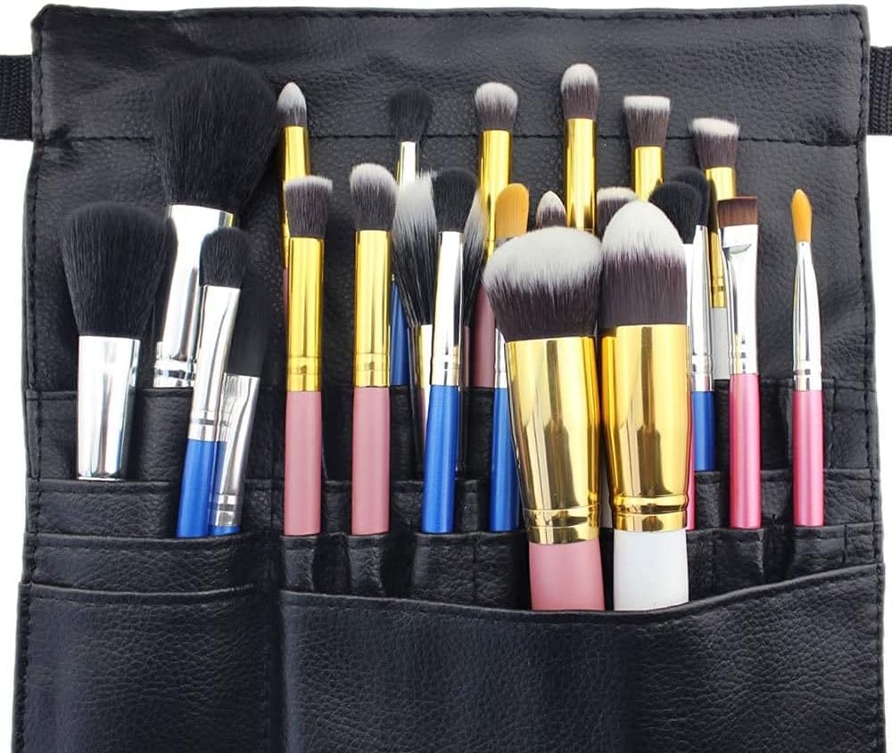 Hotrose 22 paquetes portacosméticos profesional con brochas de maquillaje con cinto con correa artística para mujer