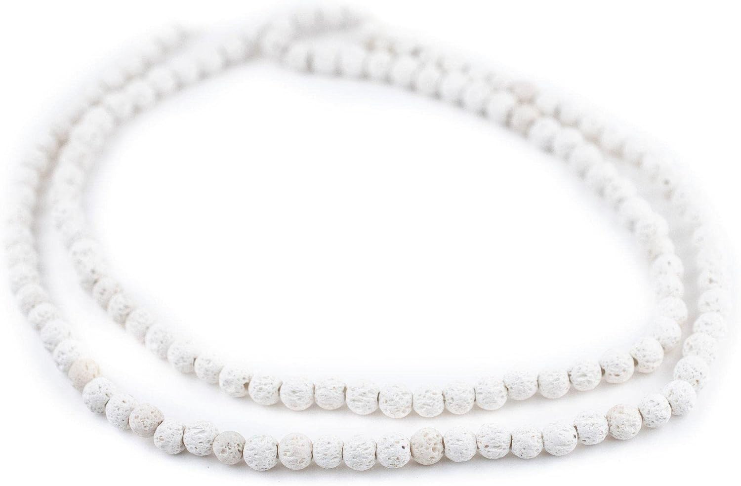 TheBeadChest – Cuentas de lava volcánica blanca (0.236 in)
