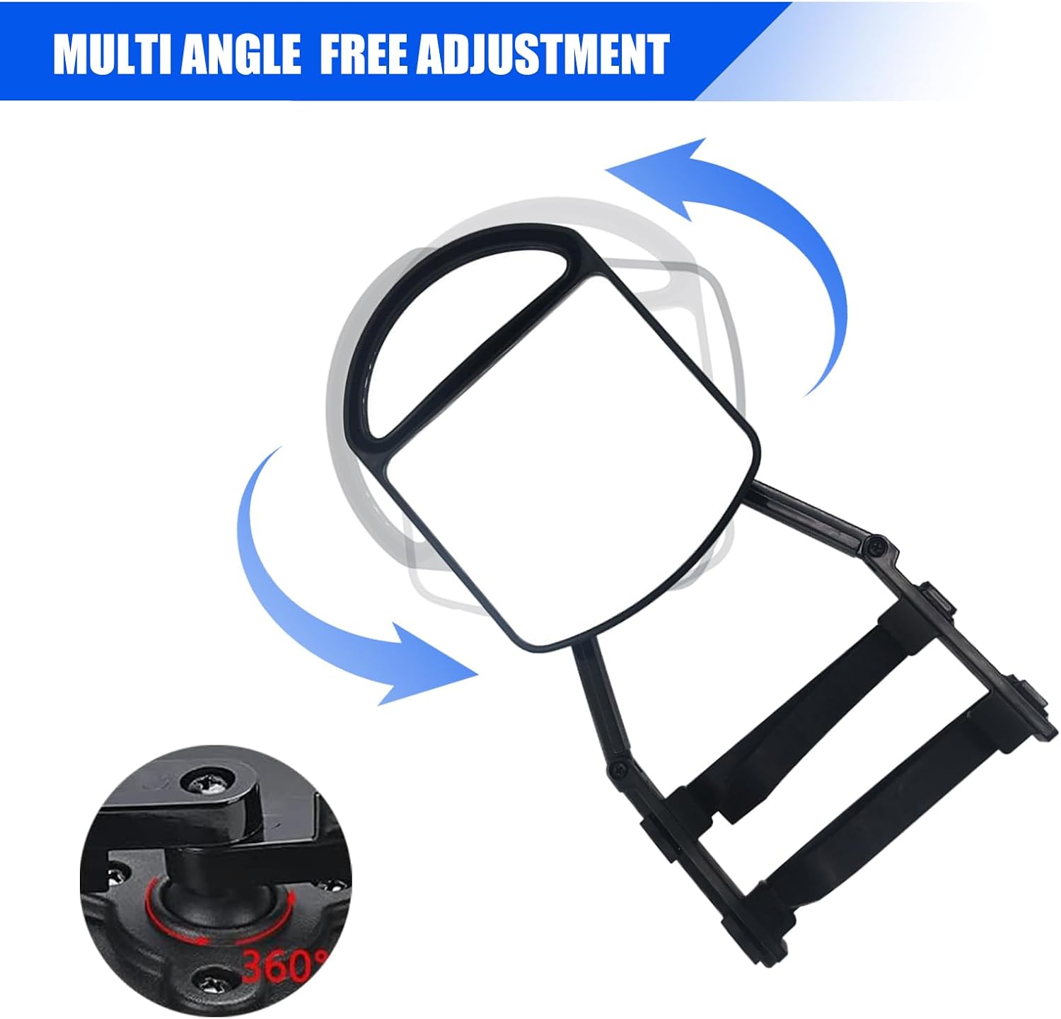 Ajxn 2 extensiones de espejo de automóvil, espejo de extensión lateral con clip, espejos de remolque con abrazadera, espejos de remolque