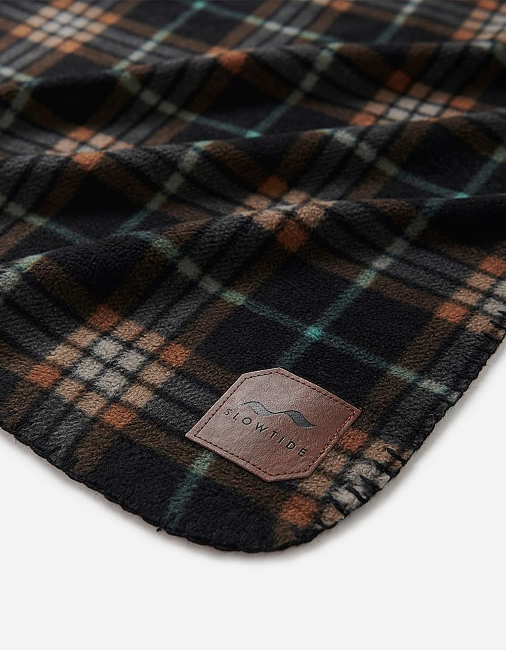 Slowtide Jensen – Manta de forro polar, 100% materiales reciclados, diseño reversible, de gran tamaño, 50 x 68 pulgadas