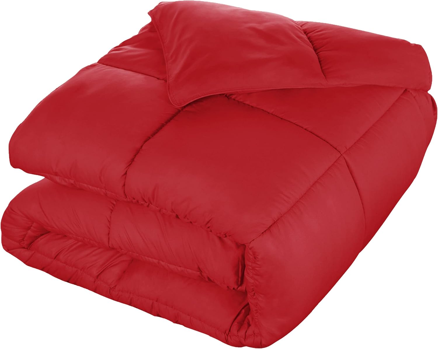Superior Edredón sólido de microfibra cepillada, ropa de cama alternativa al plumón, reversible, peso medio, esponjoso, decorativo, relleno de