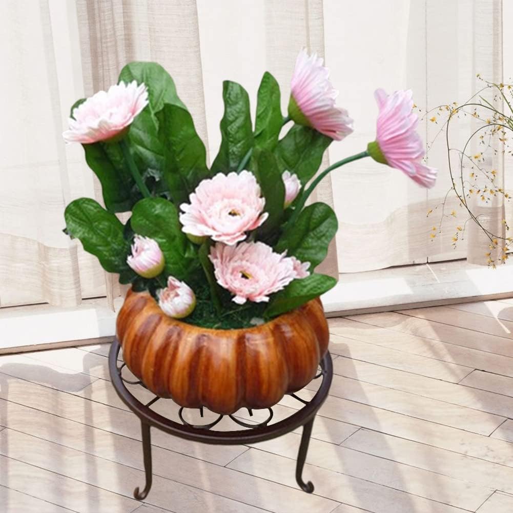 Generic 1 soporte de metal para plantas, hueco redondo para macetas, resistente de una sola capa, soporte para macetas de hierro multiusos, estante
