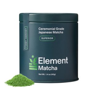 Element Matcha Polvo matcha de té verde superior de grado ceremonial, auténtica primera cosecha japonesa para té y lattes, apoya la piel, Element Matcha Polvo matcha de té verde superior de grado ceremonial, auténtica primera cosecha japonesa para té y lattes, apoya la piel,