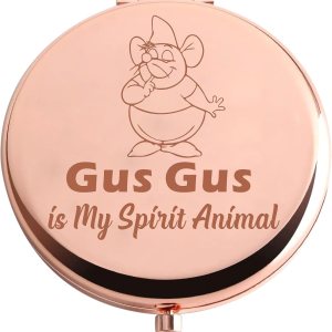 AKTAP Gus Gus The Mouse – Espejo de bolsillo para regalo de cuento de hadas inspirado en la historia de Gus Gus es mi espíritu, espejo de maquillaje AKTAP Gus Gus The Mouse – Espejo de bolsillo para regalo de cuento de hadas inspirado en la historia de Gus Gus es mi espíritu, espejo de maquillaje