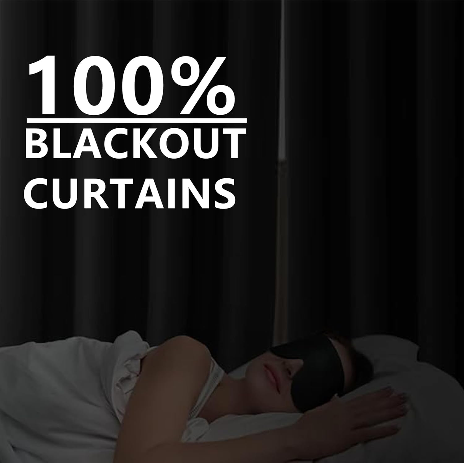 DWCN Cortinas 100% opacas de 84 pulgadas de largo para dormitorio, con aislamiento térmico, a prueba de sonido, cortinas opacas completas, 2 paneles