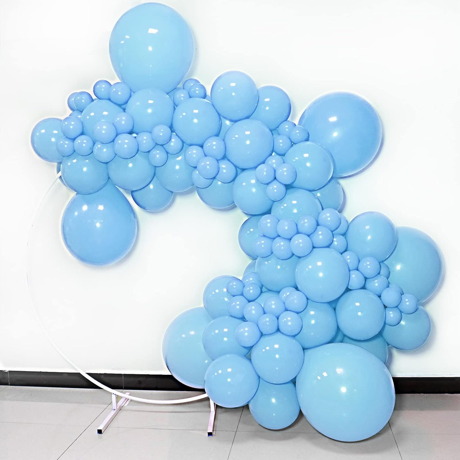 Kit de guirnalda de globos azules, arco de globos de látex de diferentes tamaños, para cumpleaños, bodas, baby shower, fiestas, decoración pastel