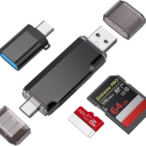Orlian Lector de tarjetas SD USB 3.0 de alta velocidad dual USB A y USB C a Micro SDSD adaptador de lector de tarjetas de memoria para SDSDHCSDXC, Orlian Lector de tarjetas SD USB 3.0 de alta velocidad dual USB A y USB C a Micro SDSD adaptador de lector de tarjetas de memoria para SDSDHCSDXC,