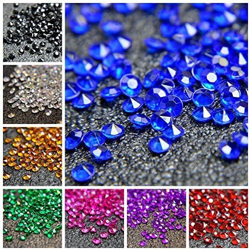 Paquete de 1000 unidades por paquete de cristales de dispersión de diamantes acrílicos para mesa de boda, confeti, gemas acrílicas, jarrón, rellenos
