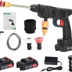 Lavadora a presión inalámbrica para batería máxima de 20 V – Lavadora eléctrica portátil de 550 PSI con boquilla 3 en 1, pistola de lavado de coche Lavadora a presión inalámbrica para batería máxima de 20 V – Lavadora eléctrica portátil de 550 PSI con boquilla 3 en 1, pistola de lavado de coche