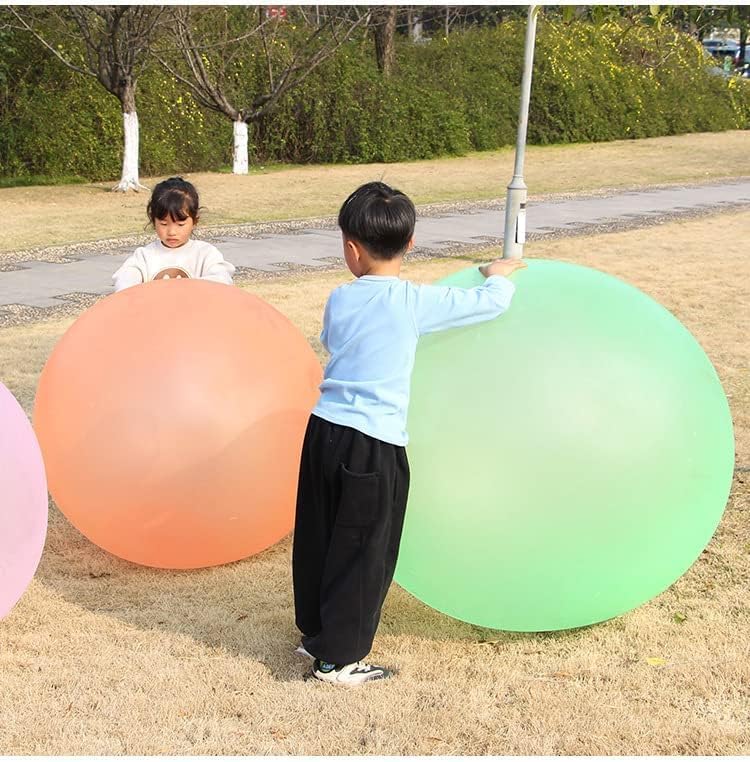 Bola de burbujas llena de agua de 36 pulgadas, bola de globo de burbujas que sopla bola TPR creativa de inyección de agua, juguete divertido para