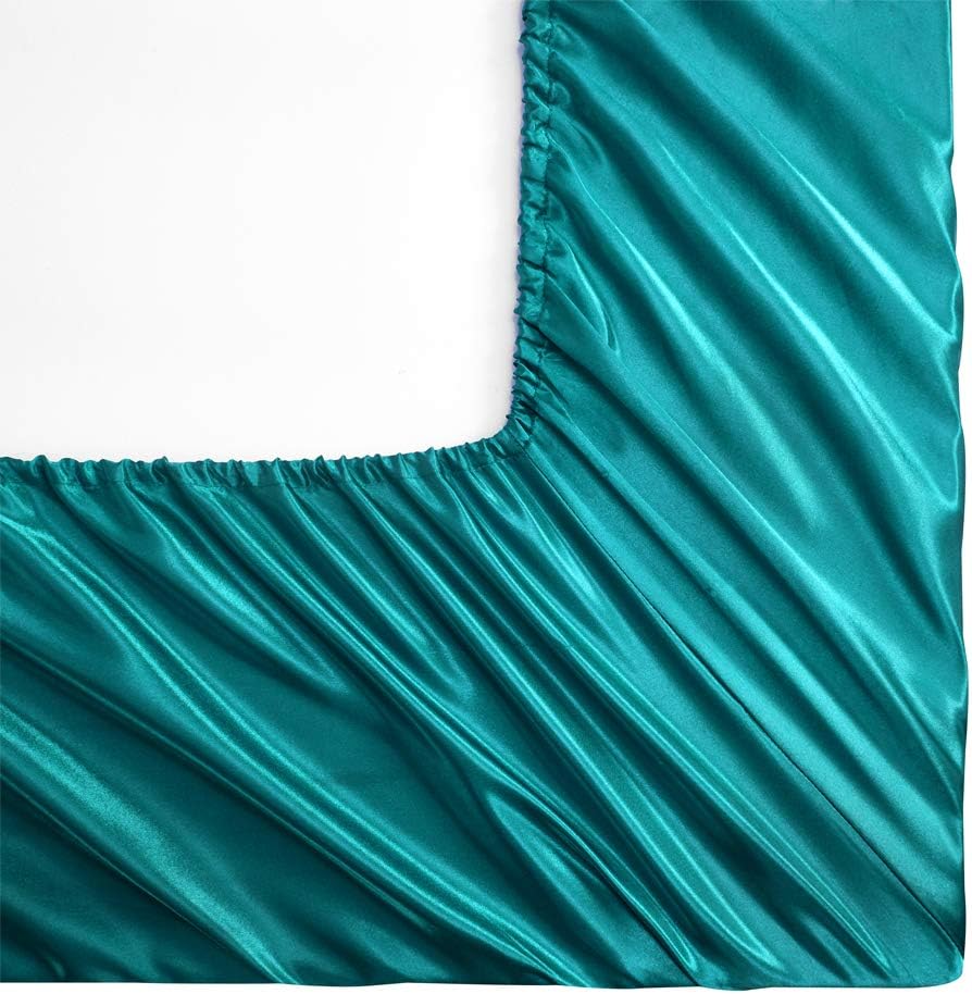 RevenRella – Ropa de cama de seda con 6 piezas, fundas de almohada y sábana bajera con bolsillo profundo, súper suave, lujosa, color liso, sexy,