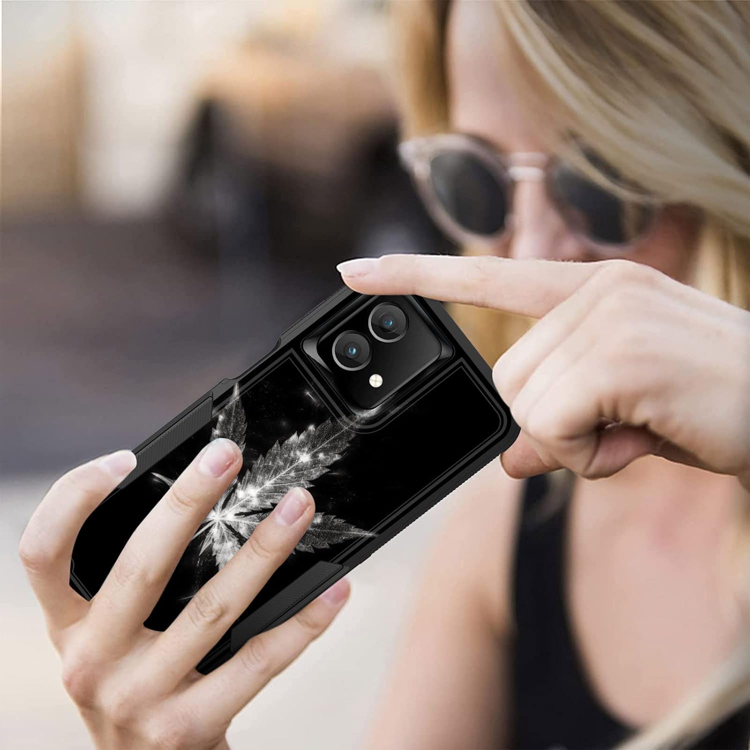 KJFHDJFDH Funda para Moto G Stylus 5G 2023, híbrida de doble capa, resistente, resistente, a prueba de golpes, de policarbonato duro + funda