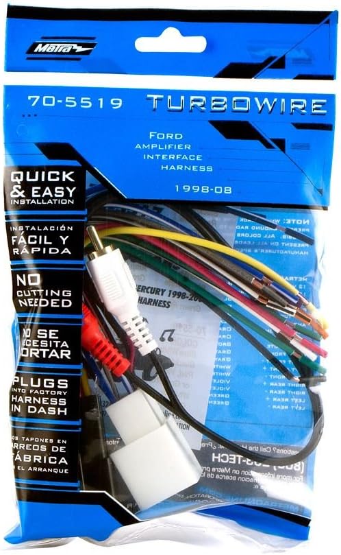 Metra 70-5519 Arnés de cableado de radio para Mustang 01-03 Mach 1 Amp Int