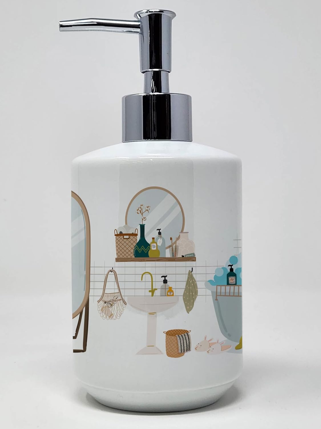 Caroline’s Treasures WDK5612SOAP Dispensador de jabón de cerámica Bulldog francés negro dispensador de jabón de manos botellas para baño cocina,