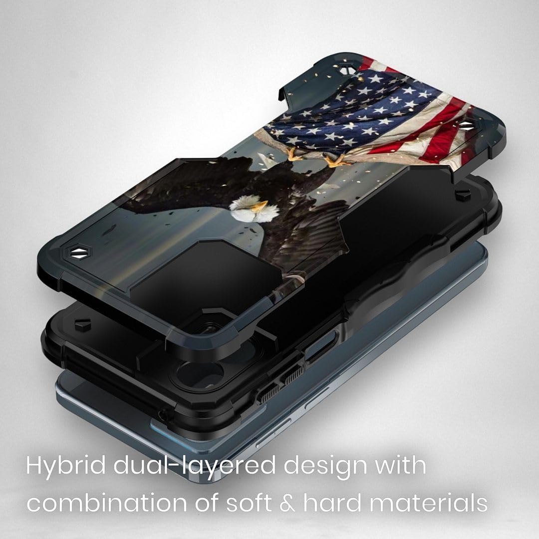 Funda compatible con Motorola Moto G Stylus 5G 2023 (solo 5G – 2023 lanzado), funda protectora híbrida a prueba de golpes, diseño de águila calva
