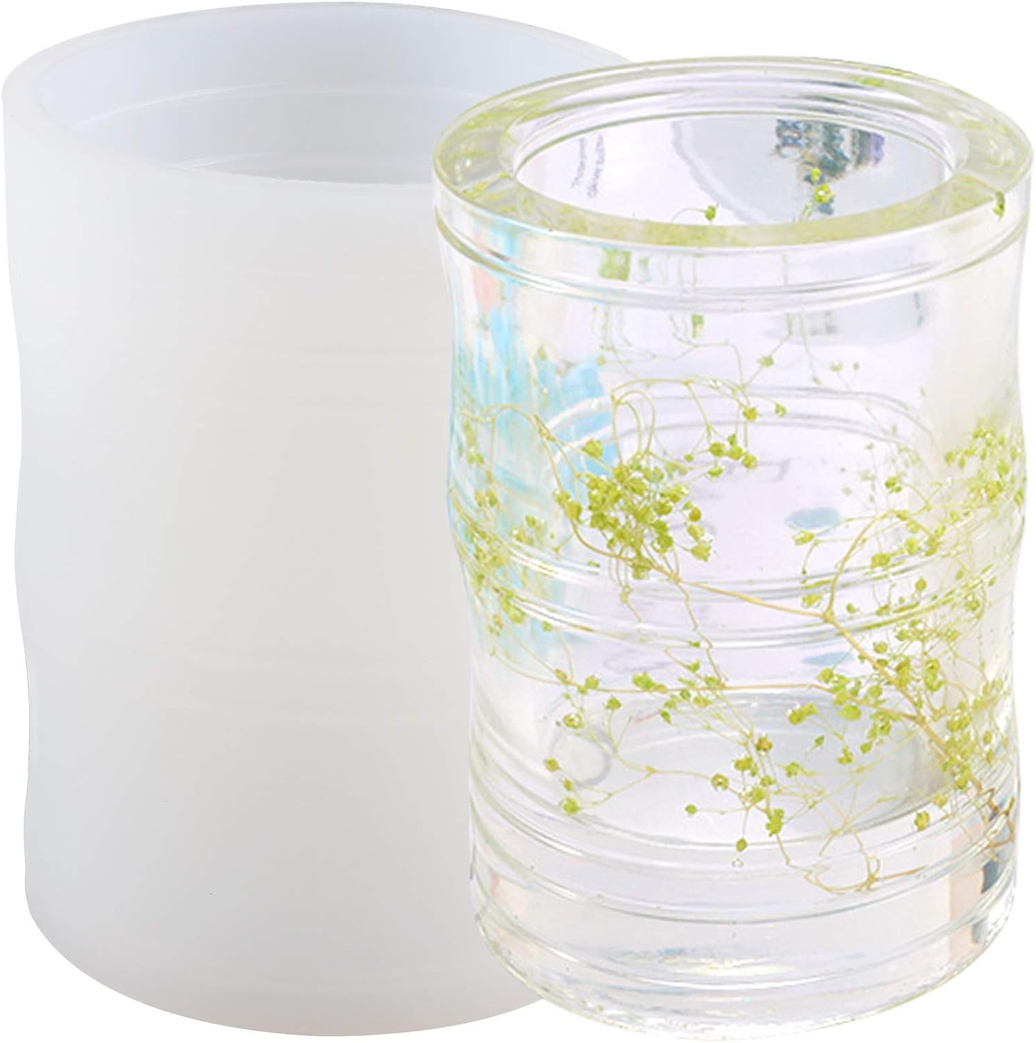 Shotglasses – Molde de silicona epoxi para fundición de resina, hormigón, cemento, yeso DIY, altura de anillo de 3.7 pulgadas