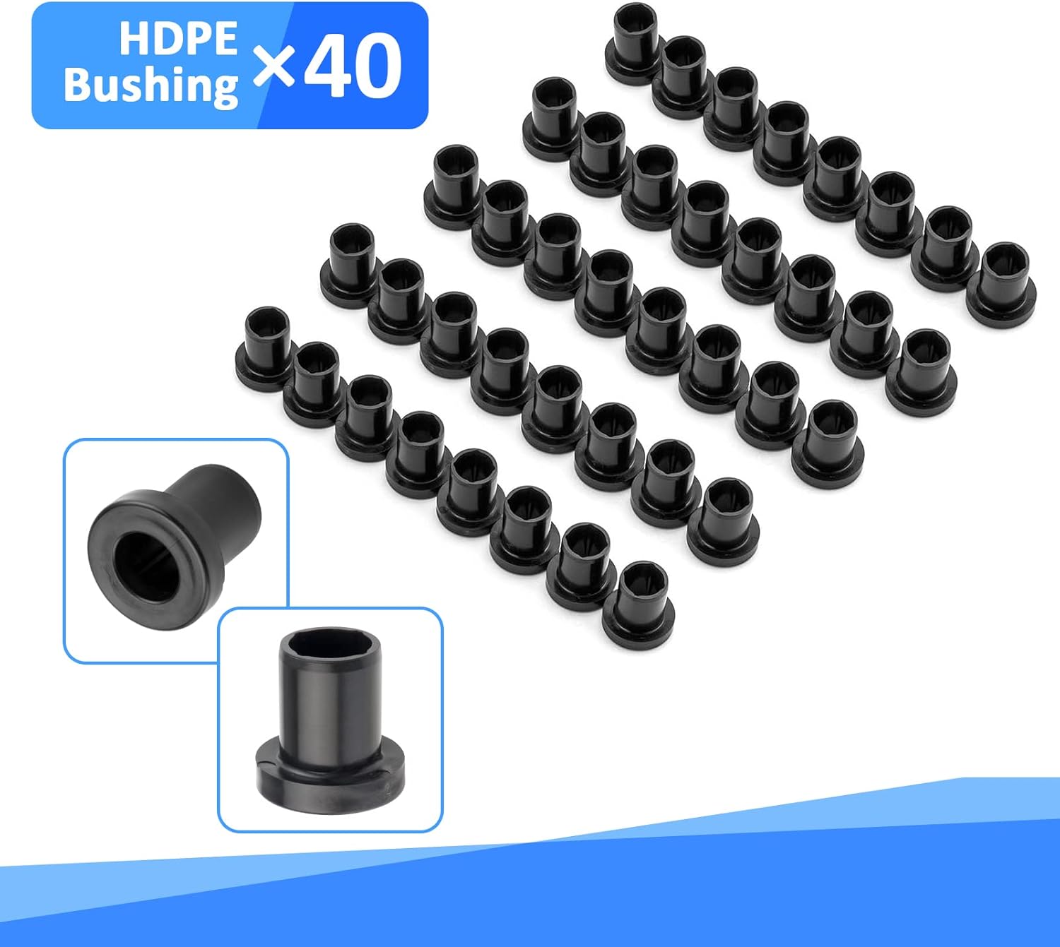 Wsays Kit de buje de brazo A de alta resistencia de HDPE compatible con Polaris Ranger XP 800XP 800 Crew 2011-2014 Ranger 900 Diesel900 Diesel Crew