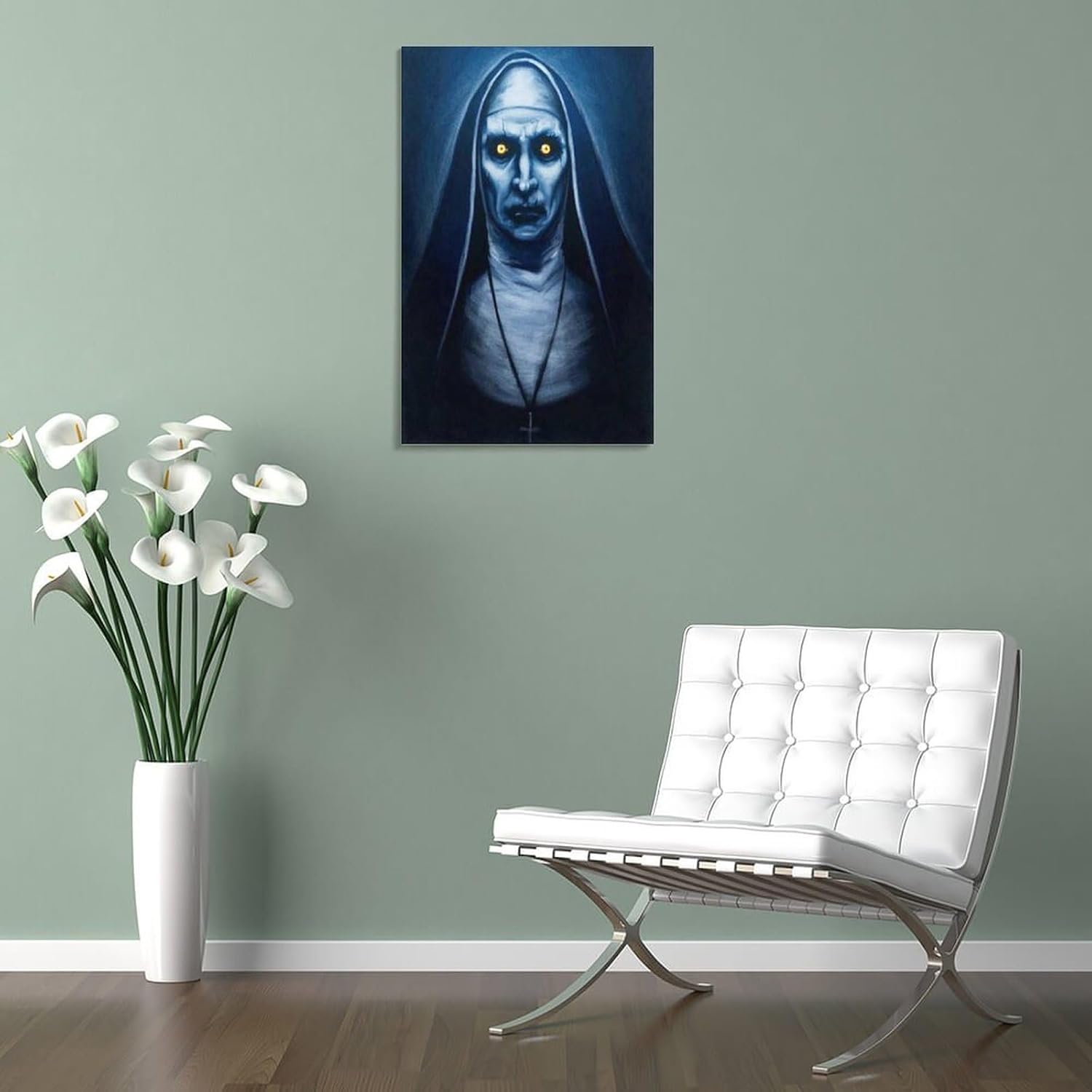 Pósteres de arte de terror, carteles de decoración de habitación de monja aterradora, pósteres geniales para decoración de pared, decoración de
