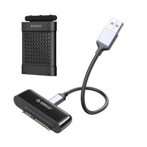 ORICO Adaptador SATA a USB, USB 3.0 externo a SATA III convertidor de lector de disco duro USB 3.0 a SATA III de 2.5 pulgadas HDDSSD con funda de ORICO Adaptador SATA a USB, USB 3.0 externo a SATA III convertidor de lector de disco duro USB 3.0 a SATA III de 2.5 pulgadas HDDSSD con funda de