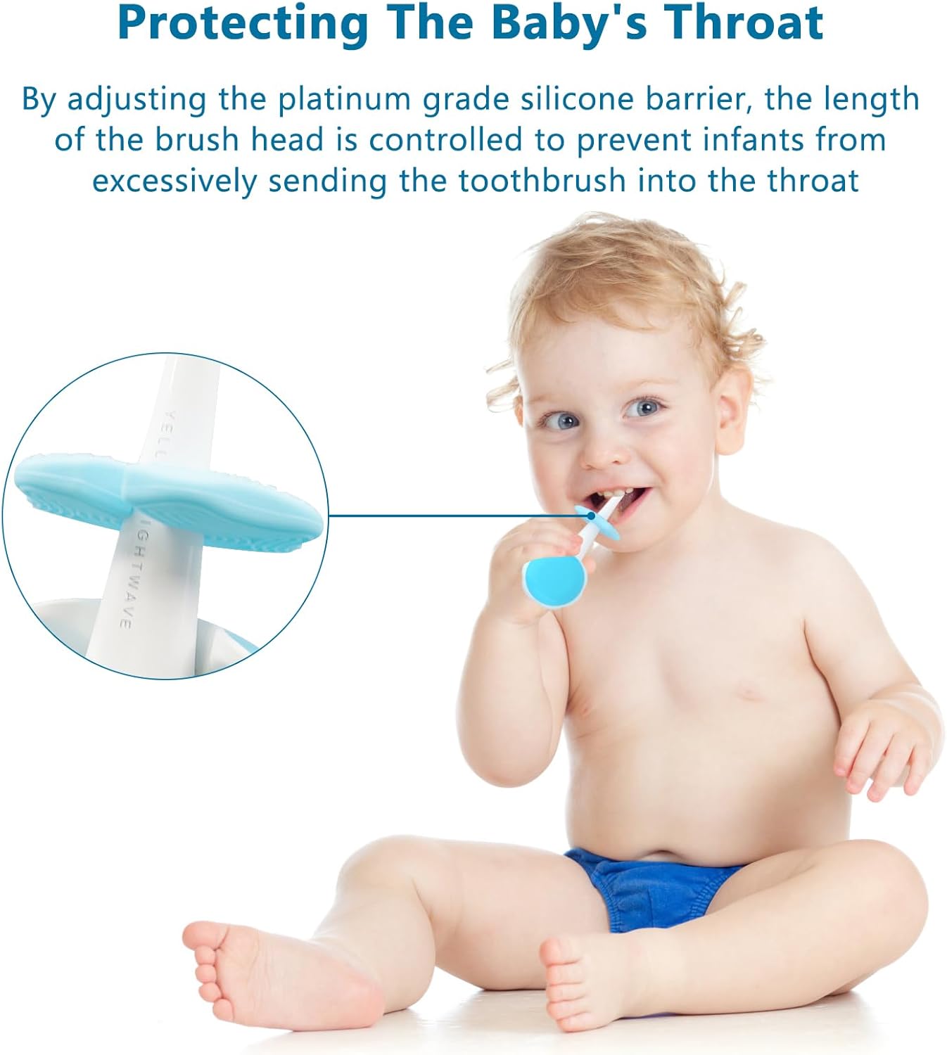 Cepillos de dientes eléctricos para niños con luz LED de registro, cepillo de dientes eléctrico para niños, carga inalámbrica, mango de silicona, 4
