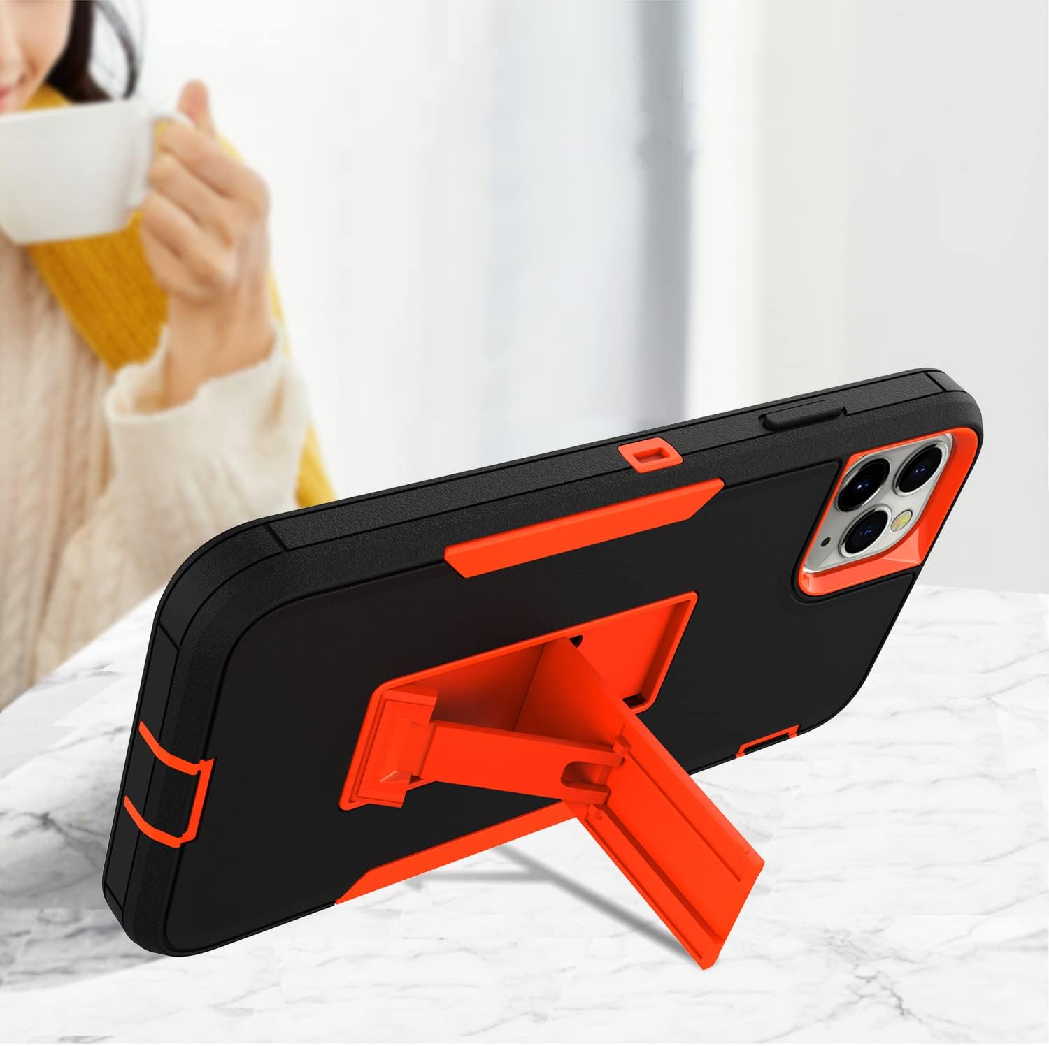 Funda diseñada para iPhone 1212 Pro con soporte, protección contra caídas que funciona con soporte magnético para automóvil, resistente al polvo,
