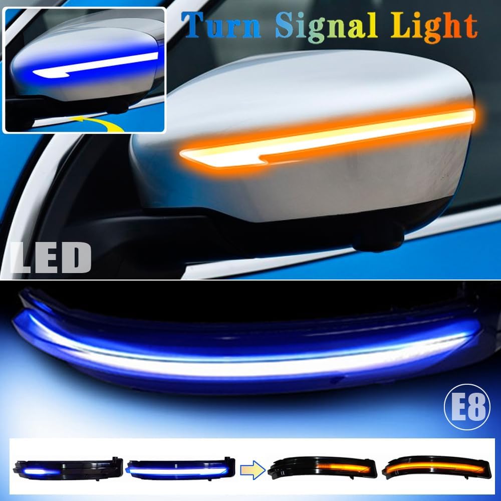 Luz de señal de giro dinámica Led Espejo lateral Lámpara secuencial intermitente para Nissan X-Trail T32 14-18 Qashqai J11 14-18 Murano Z52