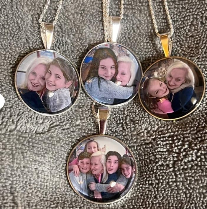 925 Sterling Silver Custom Photo Necklace – Upload Your Image Personalized Picture Charm In Memory Jewelry with Optional Engraving