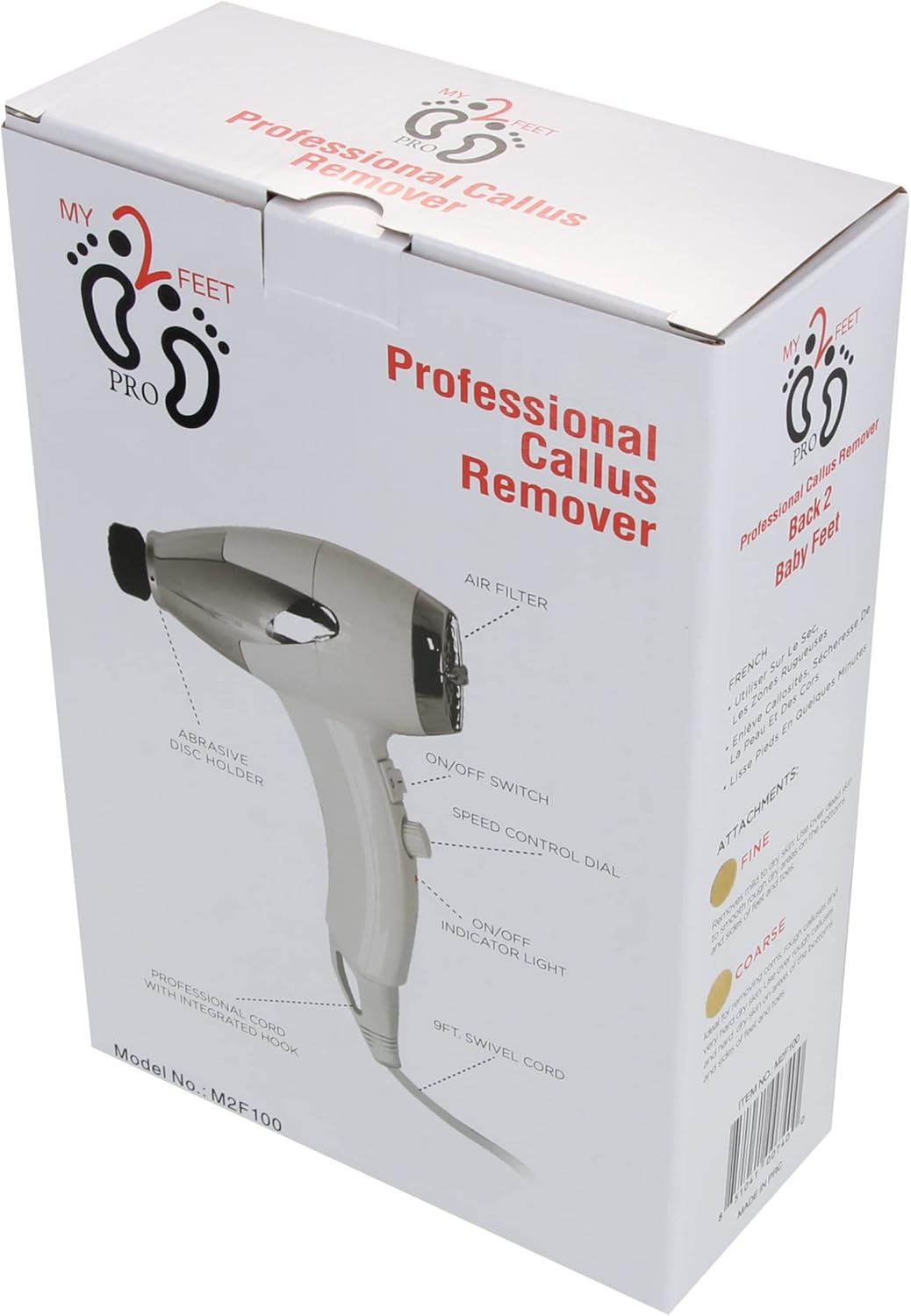 My2Feet – Removedor eléctrico profesional de callos+discos de repuesto, color blanco