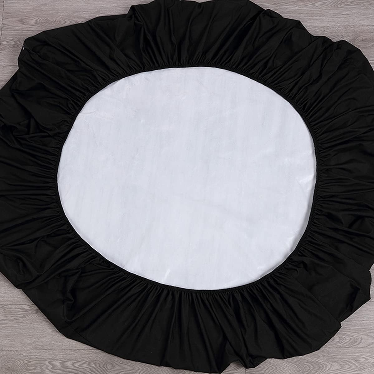 Protector de colchón impermeable de microfibra cepillada 100% color negro, funda de colchón ajustable con banda elástica, funda de colchón suave y